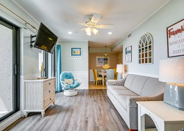 Myrtle Beach Resort Condo Balcony And Ocean View!